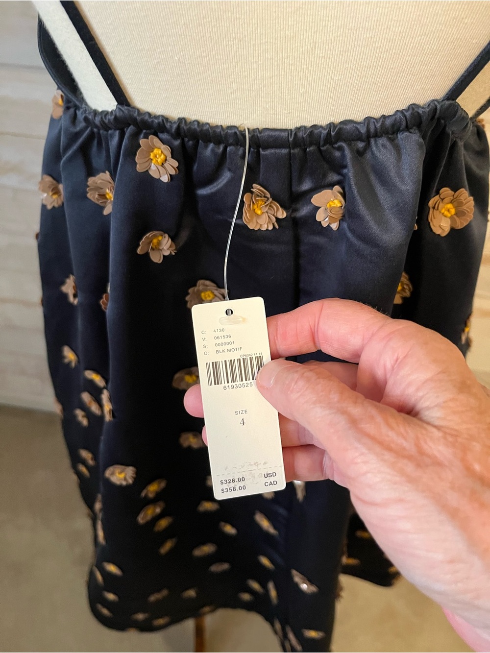 NWT Anthropologie size 4 Calysta midi dress with tie straps - Picture 6 of 11